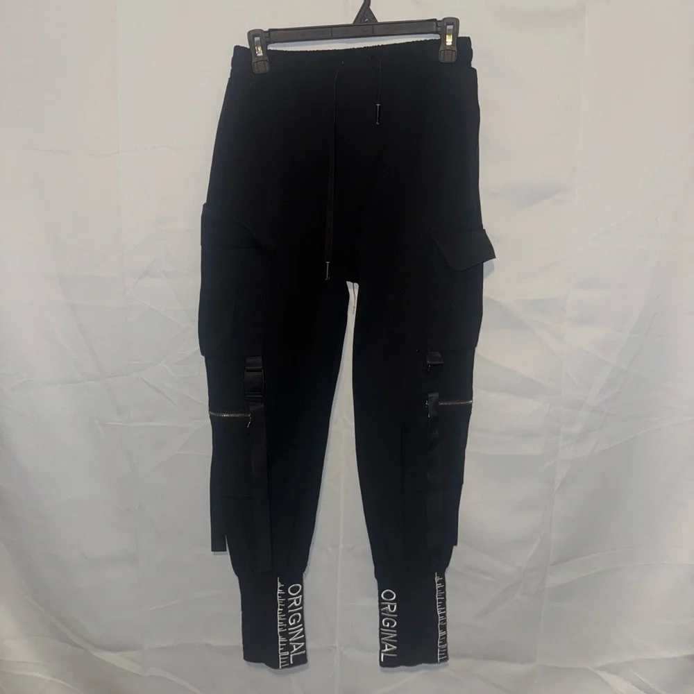 Aelfric Eden Men's Black Joggers Pants Multi-Pockets - Picture 5 of 5